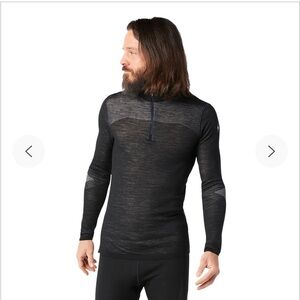 Smartwool Black and Gray Long Sleeve Top